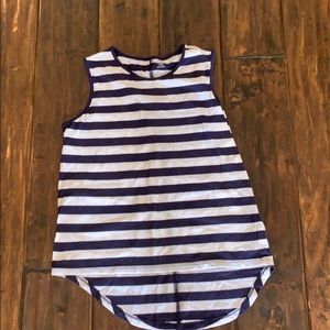 Striped shirt with longer back